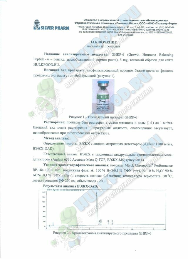 GHRP-6 хроматография
